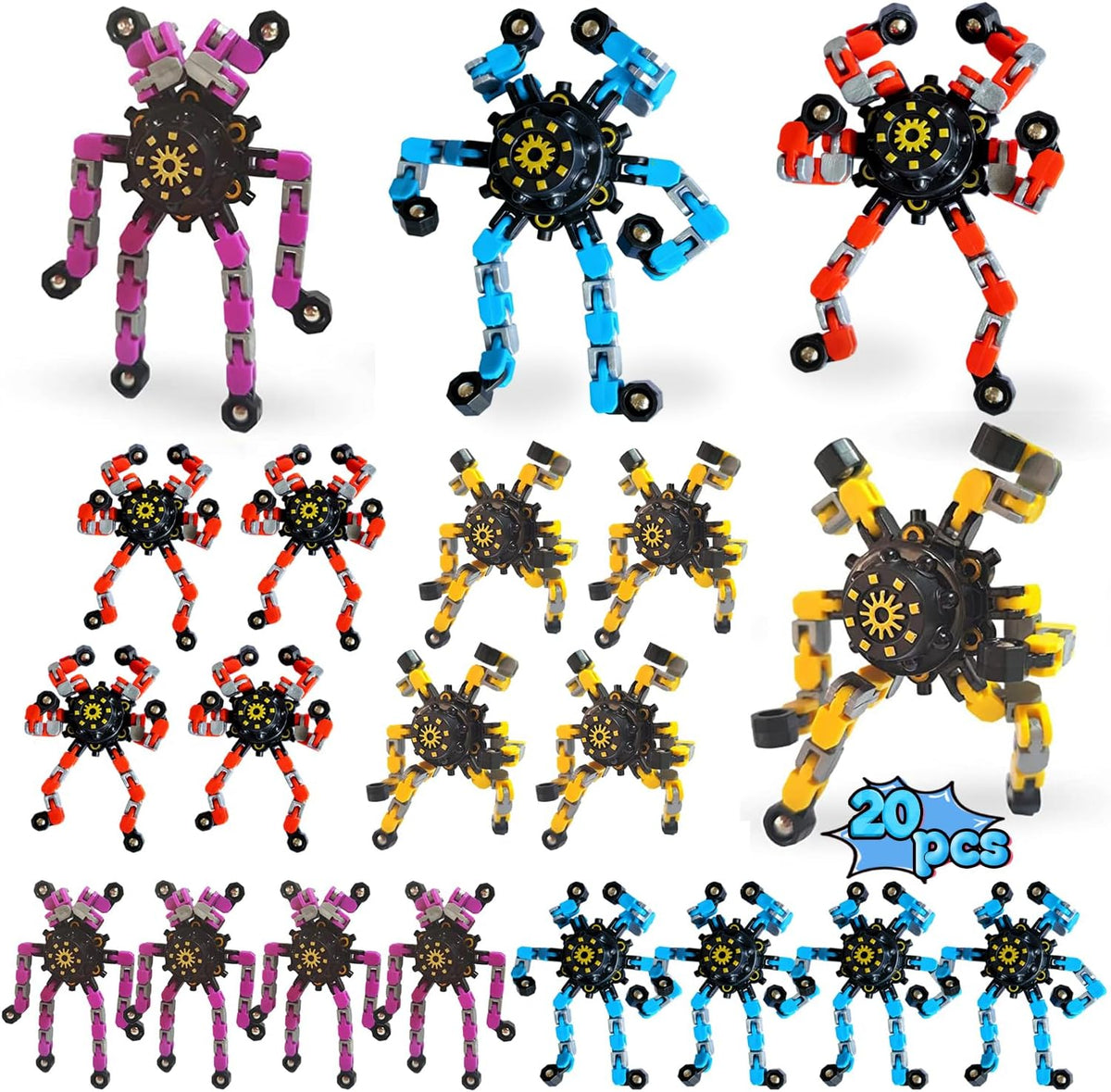 12 Pack Funny Sensory Fidget Toys - Multicolor - 20pcs