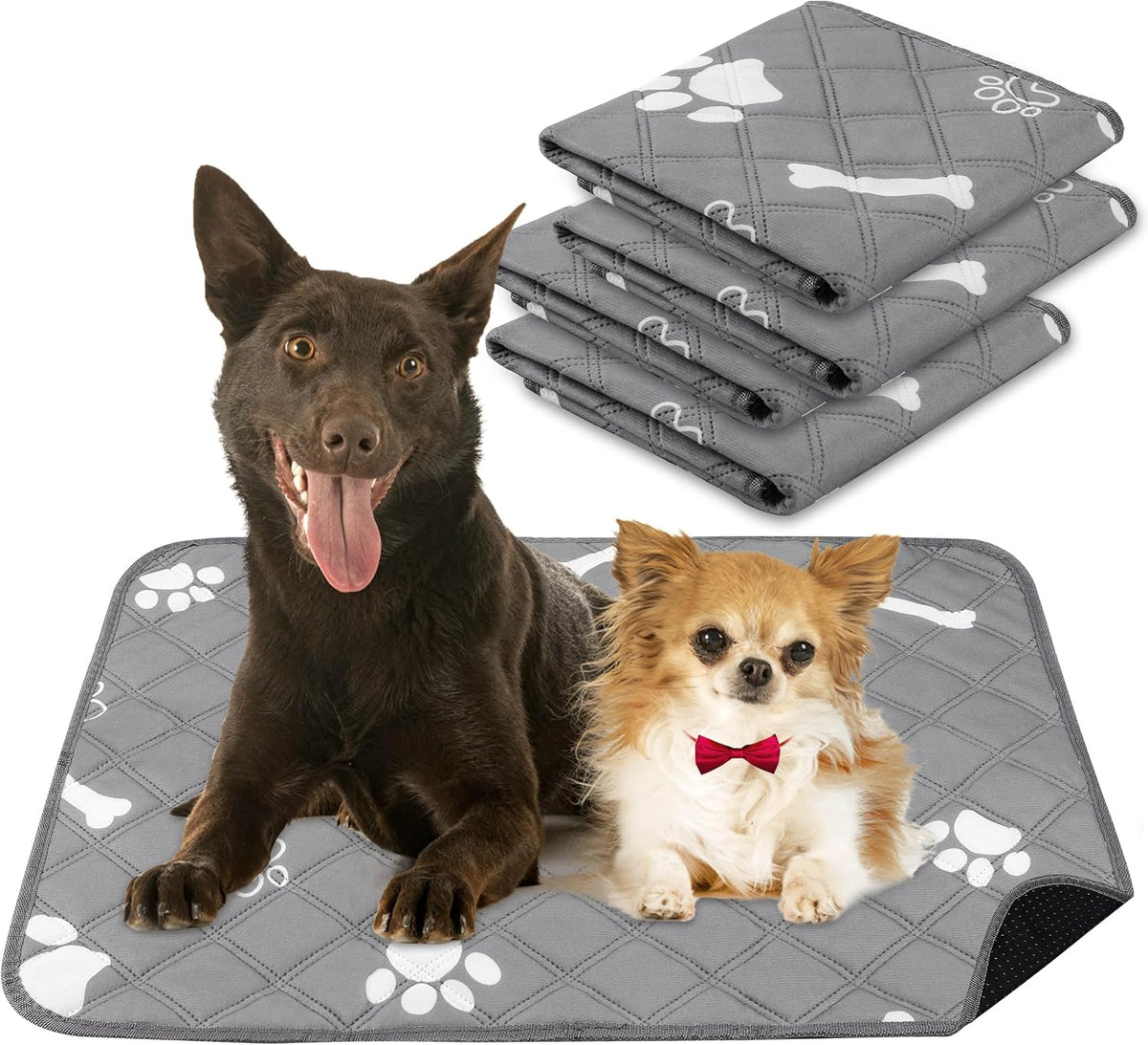 PatiencET Self Warming Cat Bed for Indoor Cats 18'' x 24'' - Bone&paw / 18*24-4Pack