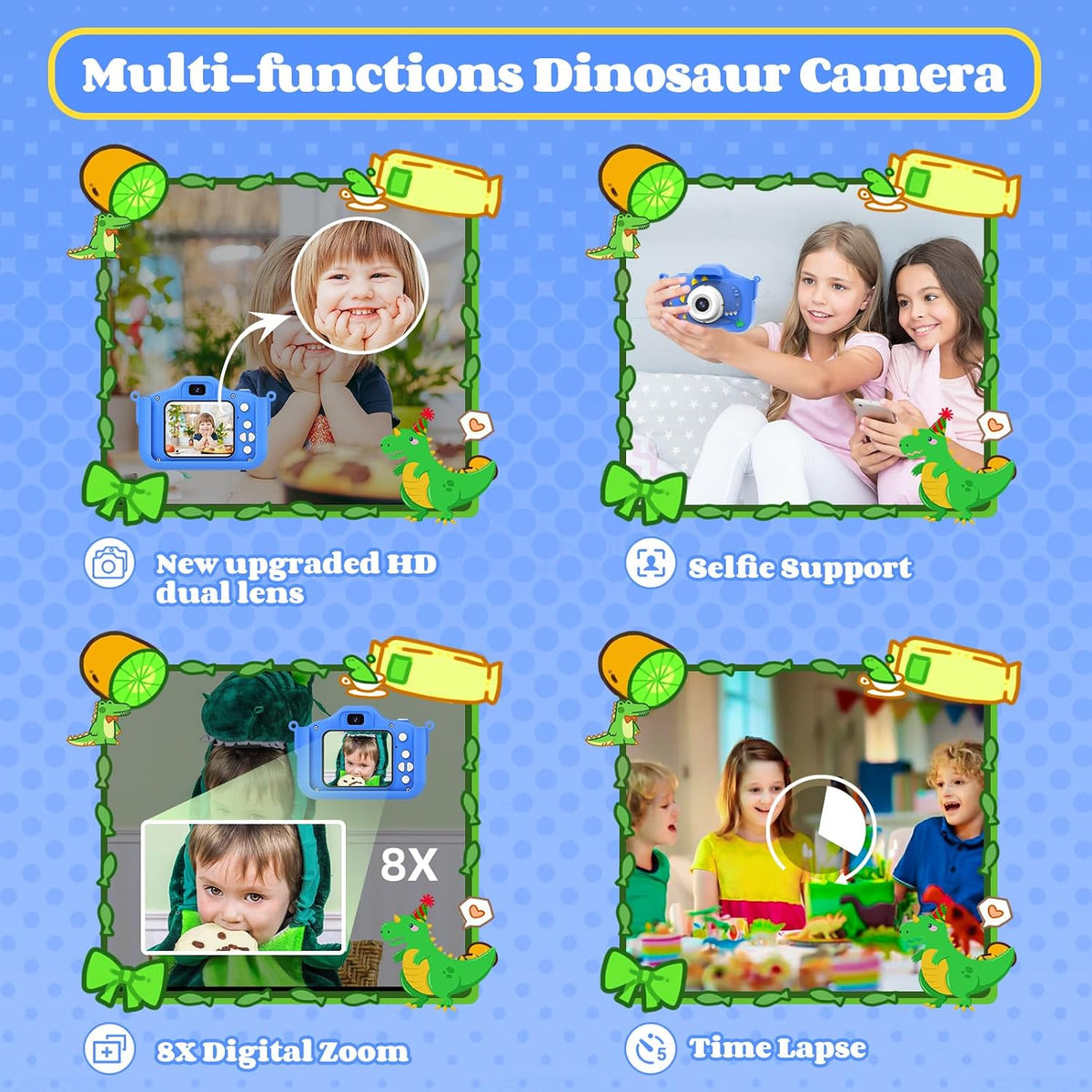 XBENDON kids camera with dual lens, 48MP photos and 1080P video - view 20