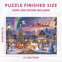 Nattork Jigsaw Puzzle 1000 Pieces for Adults - Snowy Night - image 2