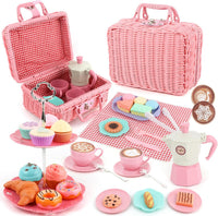 Viwulute afternoon tea party set with pretend play food toys
