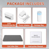 Automatic Cat Litter Box 90L –Self-Cleaning Cat Litter Box, Smart APP Monitoring, Safety Sensors, Low-Noise Cleaning, Large Capacity for Multiple Cats (Includes Mat & Waste Bags)