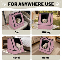 apollo walker Portable Cat Litter Box With Waterproof bag and Lid - Pink / Medium - image 4