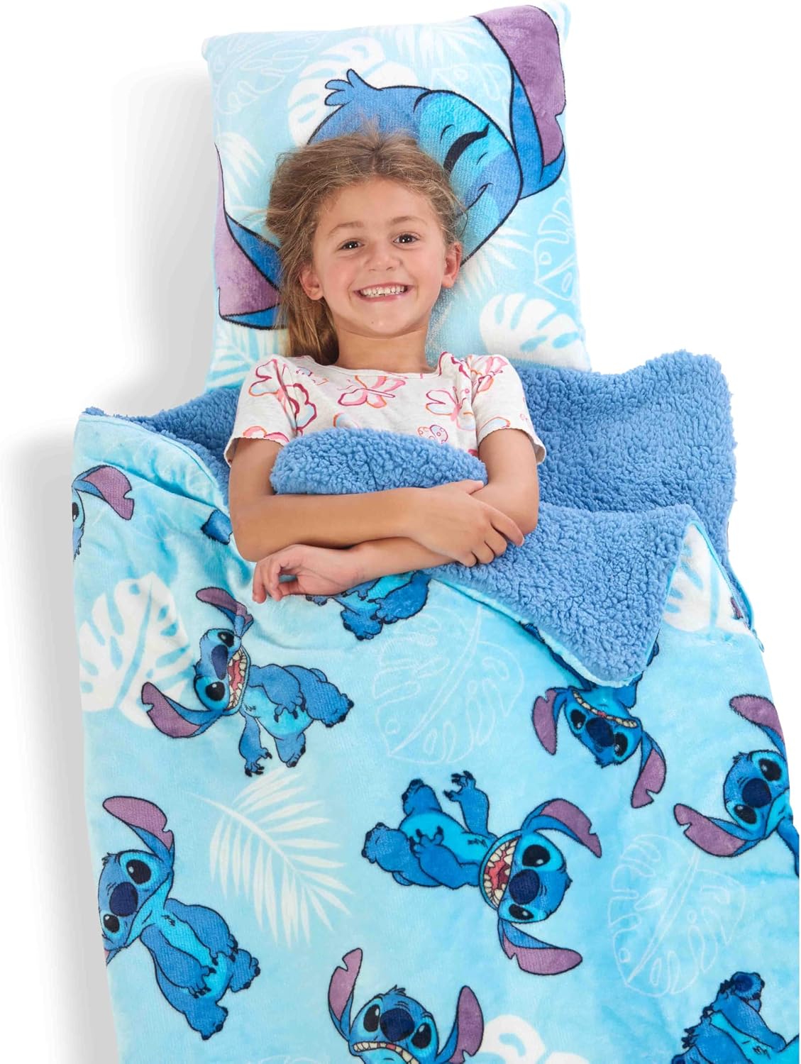 Northwest Silk Touch Sherpa Slumber Bag - Classic Palms / 27" x 56" - image 2