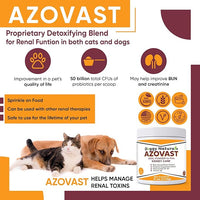 Azovast Powder Kidney Restores & Kidney Powder for Dogs & Cats, (4 Oz) - (175 Scoop/Jar) NO Refrigeration Required - Help Support Kidney Function & Manage Renal Toxins (Made in U.S.A) (4 Oz)