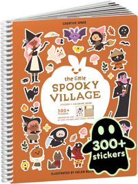 Cupkin Animal Habitats Sticker Book, 12 Coloring & Activity - Spooky Village