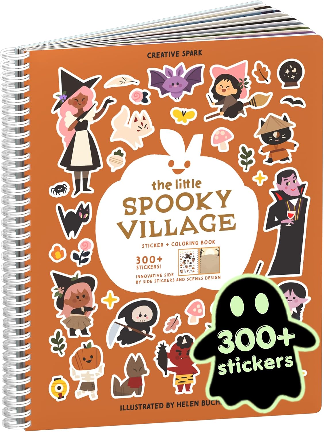 Cupkin Animal Habitats Sticker Book, 12 Coloring & Activity - Spooky Village