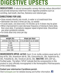 HomeoPet Digestive Upsets, Safe, Gentle, and Natural Cat and Dog Digestive Support, 15 Milliliters