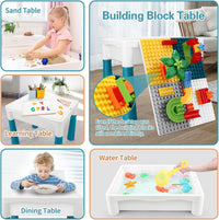 SWATOW 6-in-1 kids activity table with water and sand play and building blocks - view 3