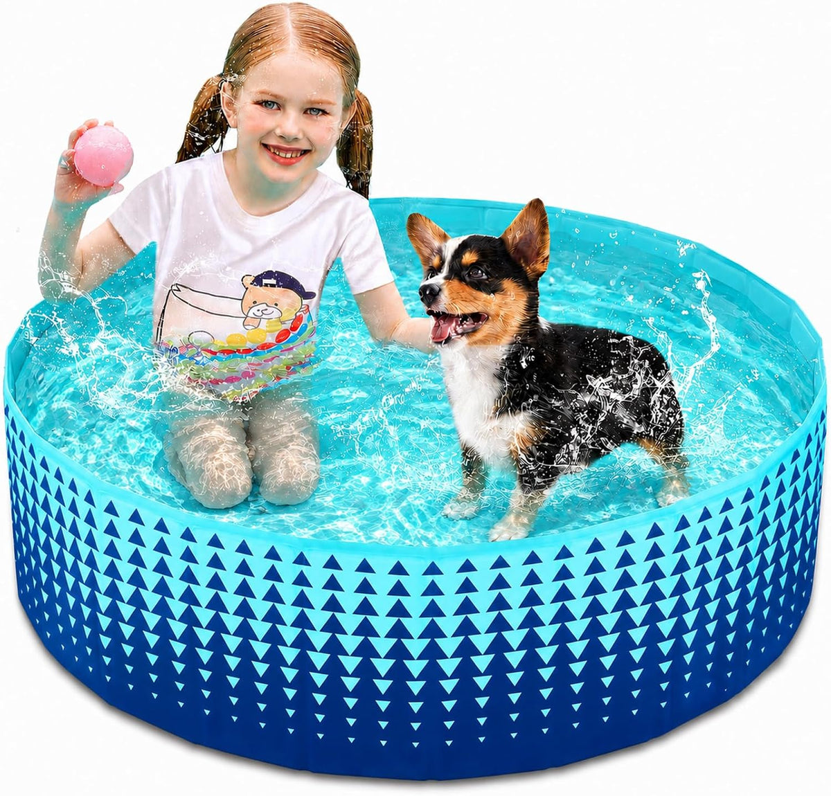 Jasonwell Foldable Dog Kiddie Pool