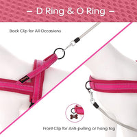 Didog No Pull Dog Harness with Soft Mesh Padded,Reflective & Quick Fit Light Weight Dog Strap Vest Harness,Easy for Walking Training (S:Chest 18-22", Mesh-Hot Pink)