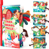 hahaland Baby Books 0-6 Months - Farm Animal Tails