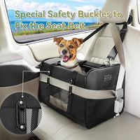 Petsfit 19x12x12 Pet Carrier for Large Cats (up to 20 lbs), Soft-Sided Small Dog Travel Carrier, Upgraded with Patented Buckle and Soft Padding, Ideal for Car Road Trips,Black