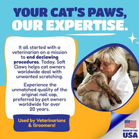 Soft Claws Cat Nail Caps for Medium Cats – (40 Caps, Blue & Green) - Made in USA - Veterinarian-Developed | Protects Furniture & Skin - Easy to Apply, Long-Lasting Anti-Scratch Soft Cat Claw Covers