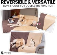 Thin Reversible Waterproof Protective Bed Cover, for Pets - King 96 x 100 inch / Brown - image 2