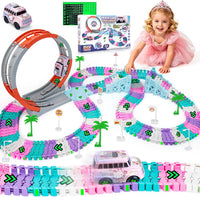 264 PCS Construction Race Tracks for Kids Toys - 360° Unicorn Race Track