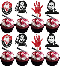 Rsstarxi 24 Pack Ghost Baby Boo Cupcake Toppers Glitter Spooky Little - Design 30