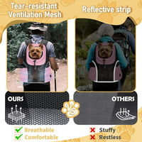 WOYYHO Pet Dog Carrier Backpack - Pink / Large(10-14lbs) - image 2