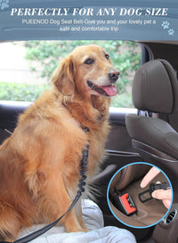 2 Pack Dog Seat Belt Adjustable Dog Car Seatbelts for Vehicle Nylon - Black + Red - image 3