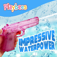 Playbees 12 pack of 6 inch clear water guns for kids in six colors - view 8