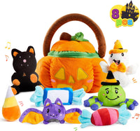 JOYIN baby pumpkin Halloween playset with play pieces and a pumpkin basket