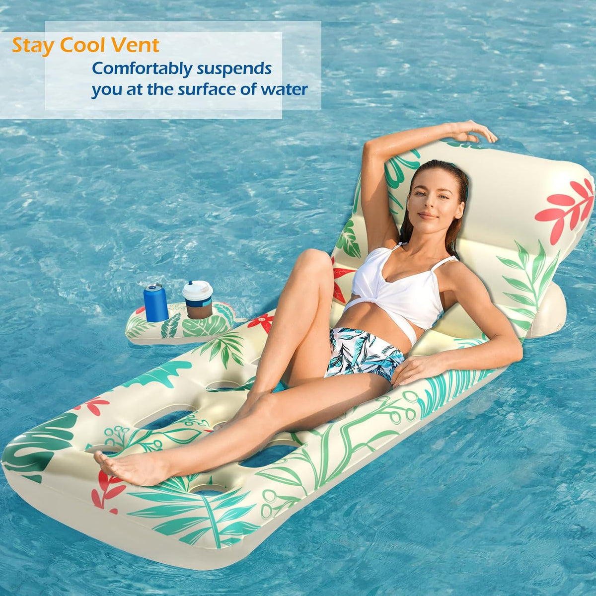 Jasonwell Inflatable Pool Float Adult - Beige - image 4