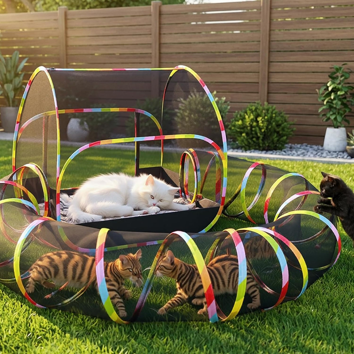 Outdoor Cat Enclosure 2-in-1 - 2-in-1 cat enclosures set