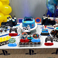 6 PCS Video Game Honeycomb Table Centerpiece Game On Controllers - image 3