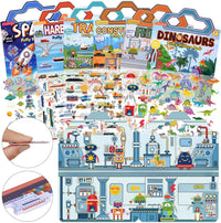 Cosomia 6 reusable puffy sticker books with princess, mermaid and garden themes - view 9