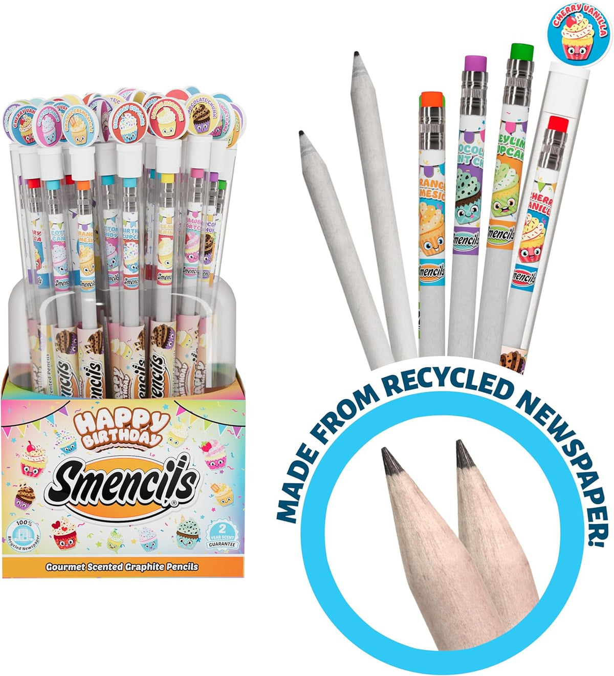 Halloween Smencils Cylinder, HB #2 Scented Smelly Pencils - Birthday - image 3