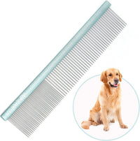 Metal Dog Grooming Combs Shedding Tangles, Knots, Mats. - Large / blue