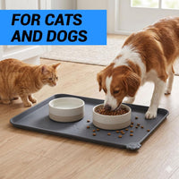 Reopet Silicone Pet Feeding Mat - Grey / 18.5" x 11.5" - image 2