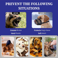 Dog Muzzle for Large Dogs, Air Mesh Muzzle for Large Sized Dog - Medium / Breathable Mesh - image 2