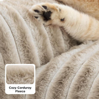 Bedsure ComfyFleece Shown on TV Fluffy Cute Cat Couch for Pets - 24x18x10" / Amphora - image 3