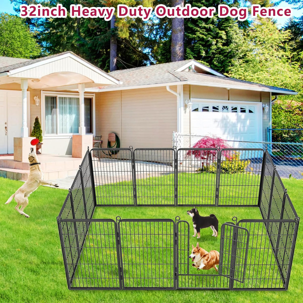 Dog Playpen, Portable Pet Fence for Yard RV Camping - image 2