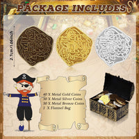 Hanaive 100 Pcs Metal Pirate Treasure Coins - Multicolor / Novelty - image 2