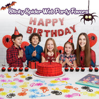 30 Pcs Sticky Spider Web Sticky Hands for Kids Bulk Halloween Party - Spider Web - image 2