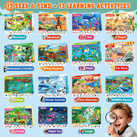 JoyCat seek and find activity book with dry erase markers, cloth and storage bag - view 18
