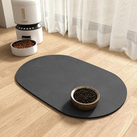 MontVoo Absorbent Dog Food Mat-Dog Mat for Food and Water Bowl - Darkgrey / 17"x28"