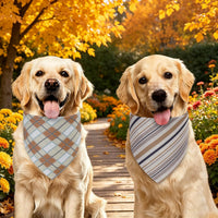 Fall Dog Bandanas Large 3PCS - 26-OBB plaid / Small - image 4