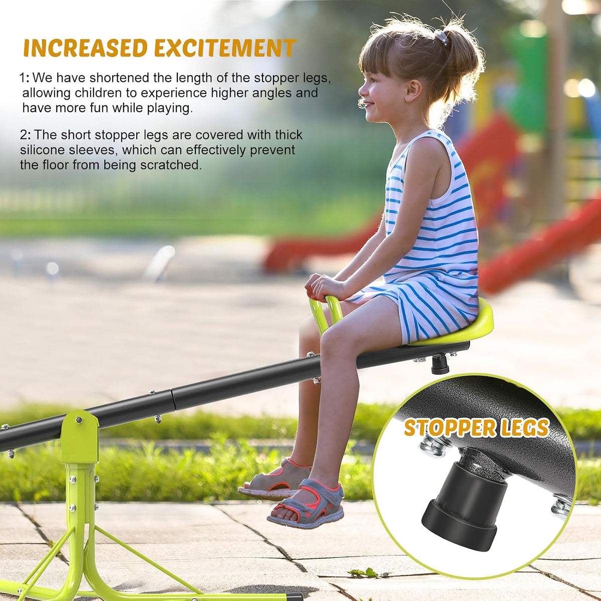 Iyoyo Teeter Totter Seesaw for Kids Children Ages 3-8 - Light Green - image 4