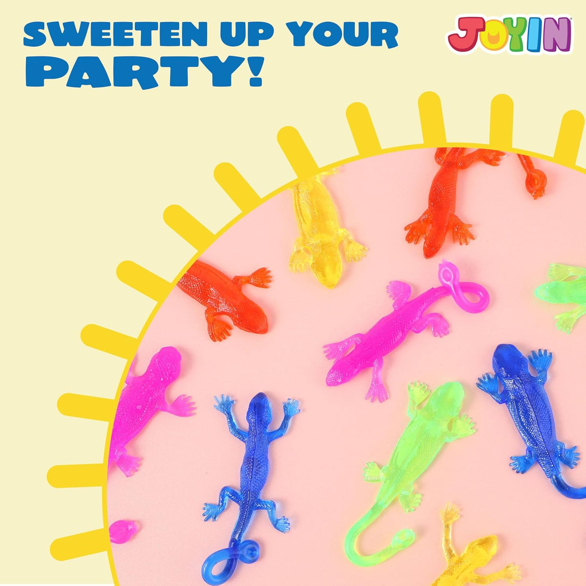 JOYIN 120Pcs Glitter Sticky Hands Party Favors - 48 / Sticky Lizards - image 4