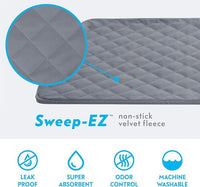 Paw Inspired Fitted Fleece Liner for Ferret Nation, Critter Nation Cage for Ferrets, Rats, Chinchillas, Hedgehogs & Other Small Animals (Gray, Bottom Pan Liner)