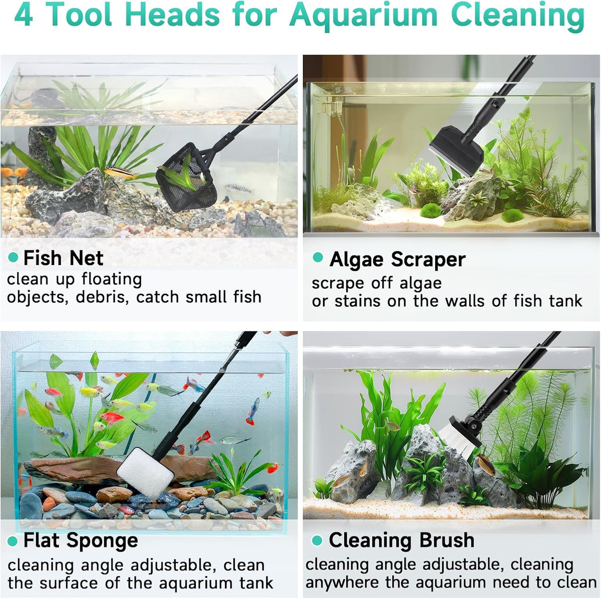 hygger 6-in-1 Aquarium Cleaning Tools - Small - image 2