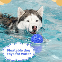 DISSKNIC Indestructible Squeaky Dog Ball, Relieves Anxiety - Large (Pack of 3) / Blue - image 4