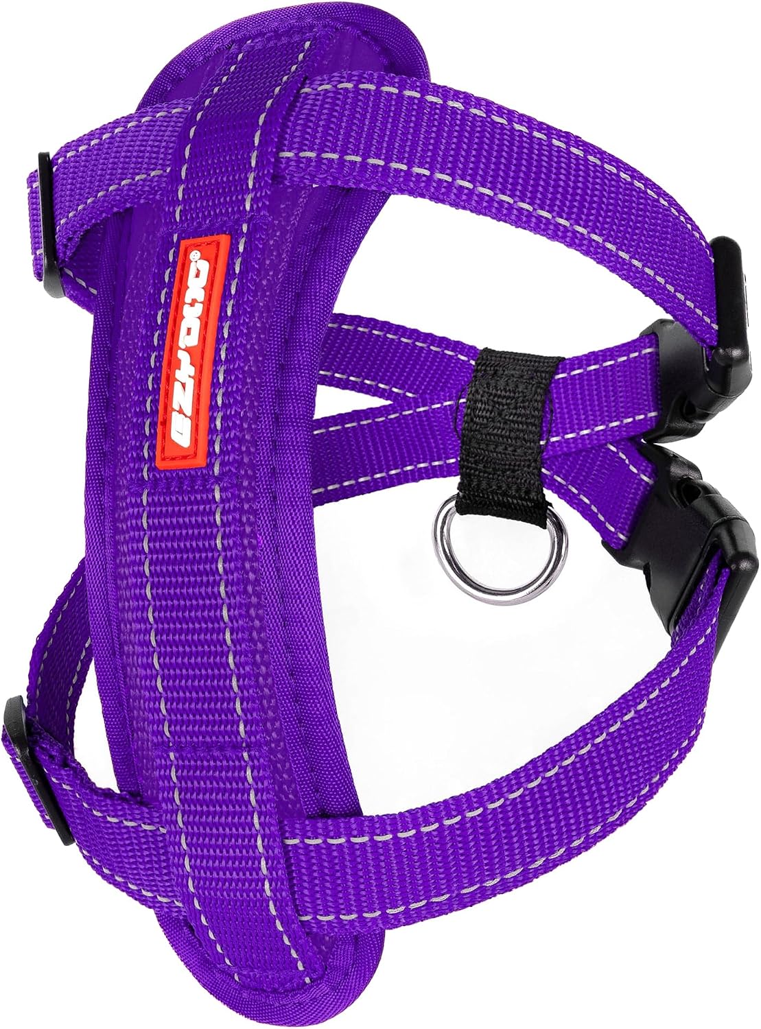EzyDog Chest Plate No Pull Dog Harness, Escape Proof - Purple / X-Small