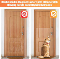 Pet Nail Self Adhesive Replacement Emery Paper Suitable for Glass Doors Fits Most Dog Scratch Pad Cat Litter Box DIY on The Places Where Pets Like to Scratch Alternatives to Cat and Dog Nail Clippers