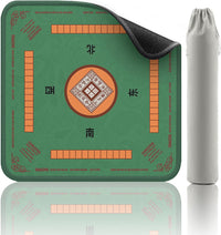 2F22E Mahjong Mat for Table 32.4" x 32.4" - Green