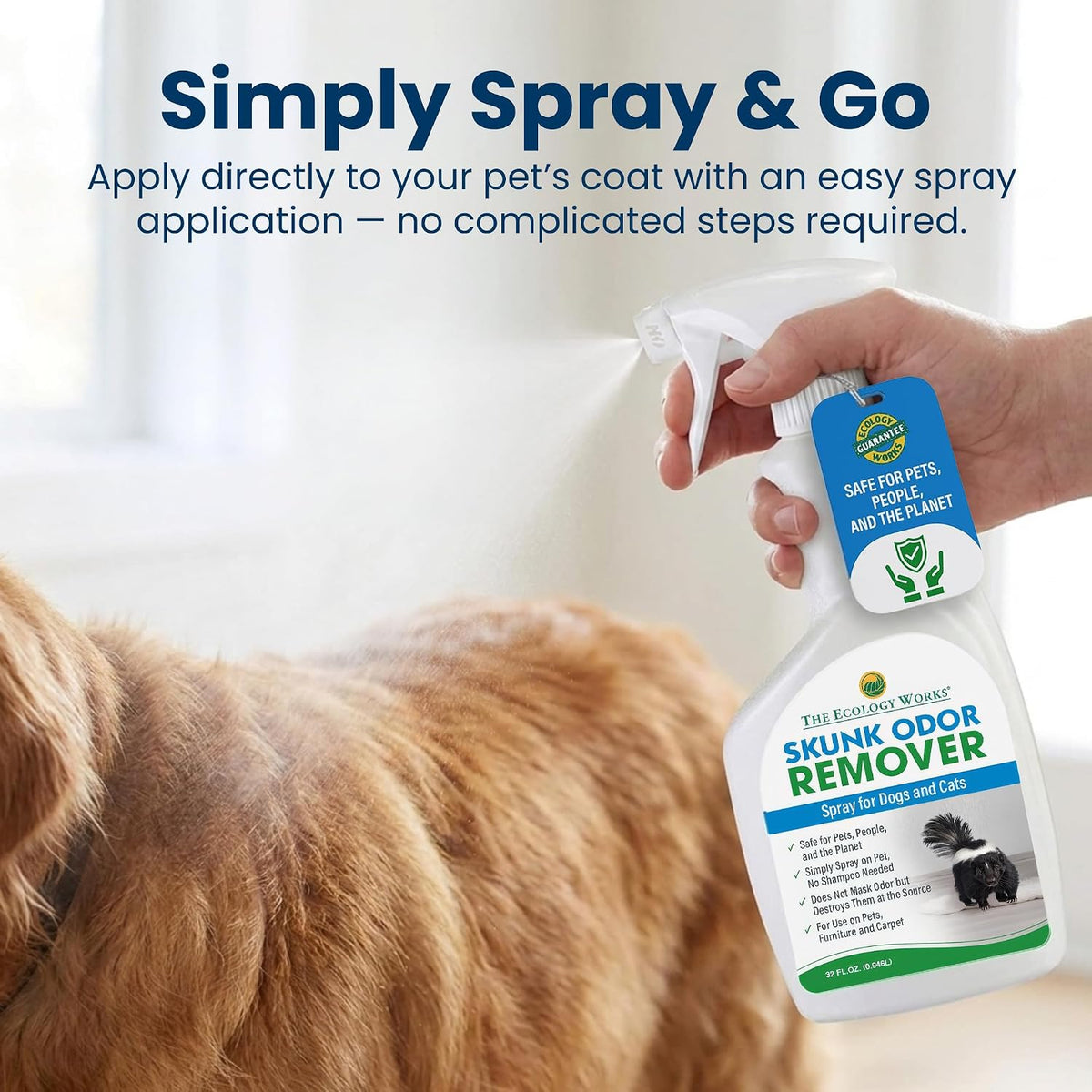 Skunk odor remover for dogs & pets, Spray on your Pet, Clothing - image 2