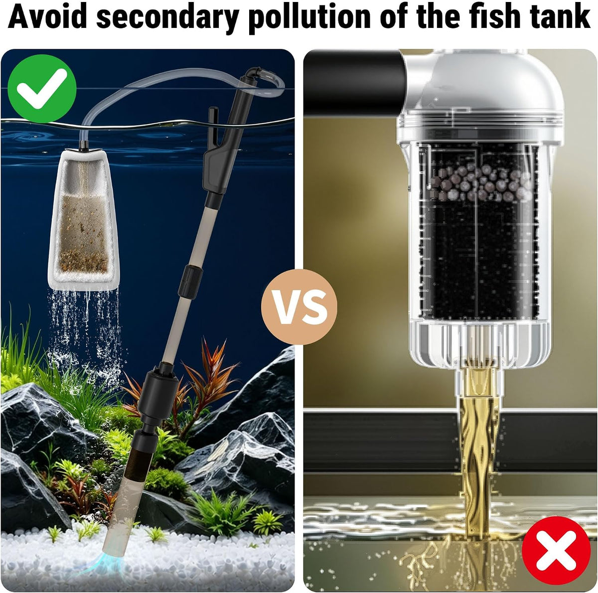 30-100 Gal Fish Tank Cleaner Vacuum Aquarium Vacuum Gravel Cleaner - image 2